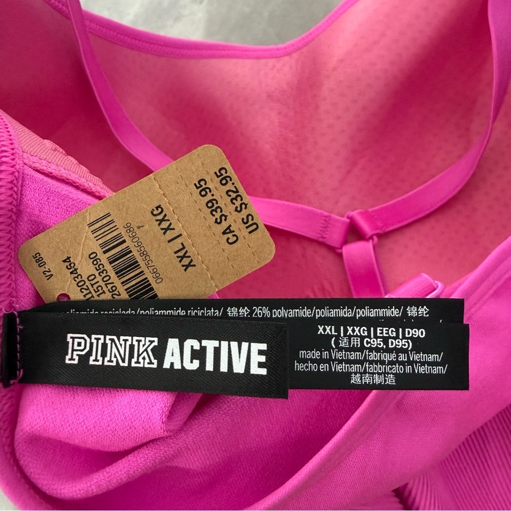 Women’s PINK Active Seamless Lightly Lined Sports Bra Adjustable Plus Size XXL - Picture 11 of 16